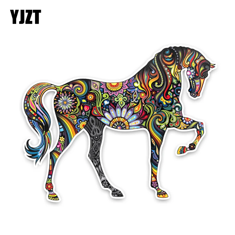YJZT 14.3CM11.5CM Mysterious Colored Flowers Cartoon Horse Colored PVC High Quality Car Sticker Decoration Graphic C1-5010
YJZT 14.3CM11.5CM Mysterious Colored Flowers Cartoon Horse Colored PVC High Quality Car Sticker Decoration Graphic C1-5010