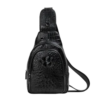 Men's crocodile pattern genuine leather bag USB Charging male chest bag shoulder Messenger bag Travel Chest pocket Male Belt Bag
Men's crocodile pattern genuine leather bag USB Charging male chest bag shoulder Messenger bag Travel Chest pocket Male Belt Bag
