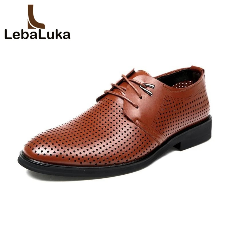 LebaLuka Concise Men Casual Leather Shoes Lace Up Breathable Hole Flats Shoes Fashion Gentleman Shoes Male Footwear Size 38-44
LebaLuka Concise Men Casual Leather Shoes Lace Up Breathable Hole Flats Shoes Fashion Gentleman Shoes Male Footwear Size 38-44
