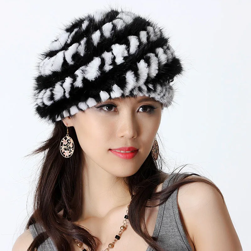Fashion Women's Genuine Real Knitted Mink Fur Berets Hats Rex Rabbit Fur Patchwork Lady Warm Caps VF0499
Fashion Women's Genuine Real Knitted Mink Fur Berets Hats Rex Rabbit Fur Patchwork Lady Warm Caps VF0499