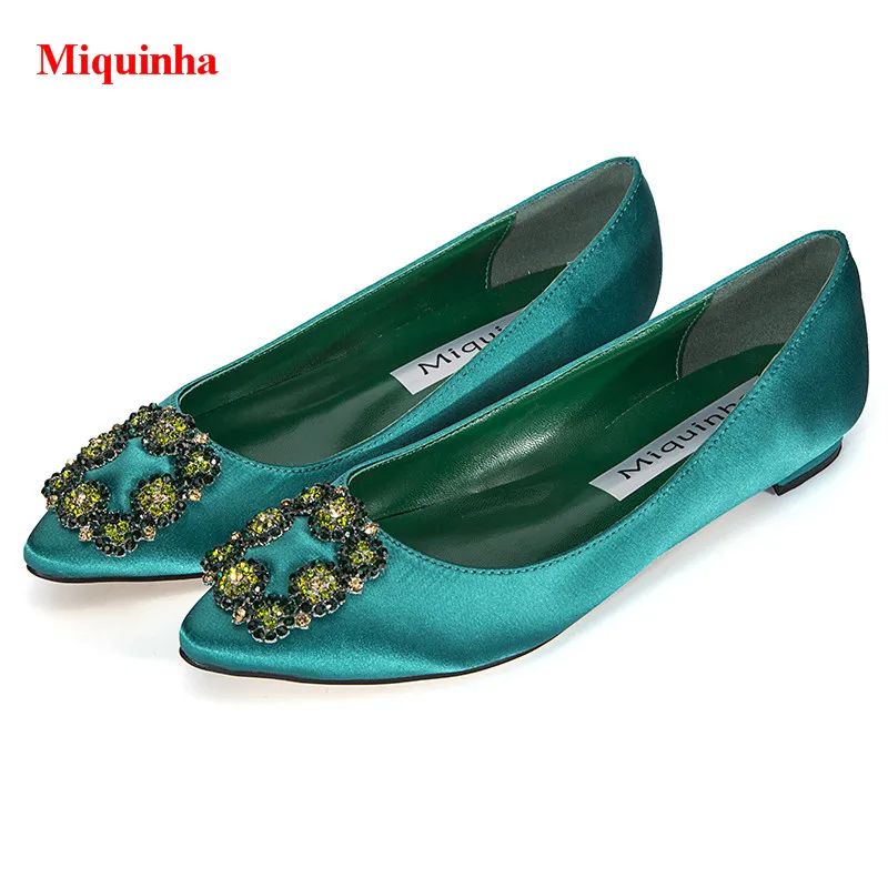 green sparkly flats