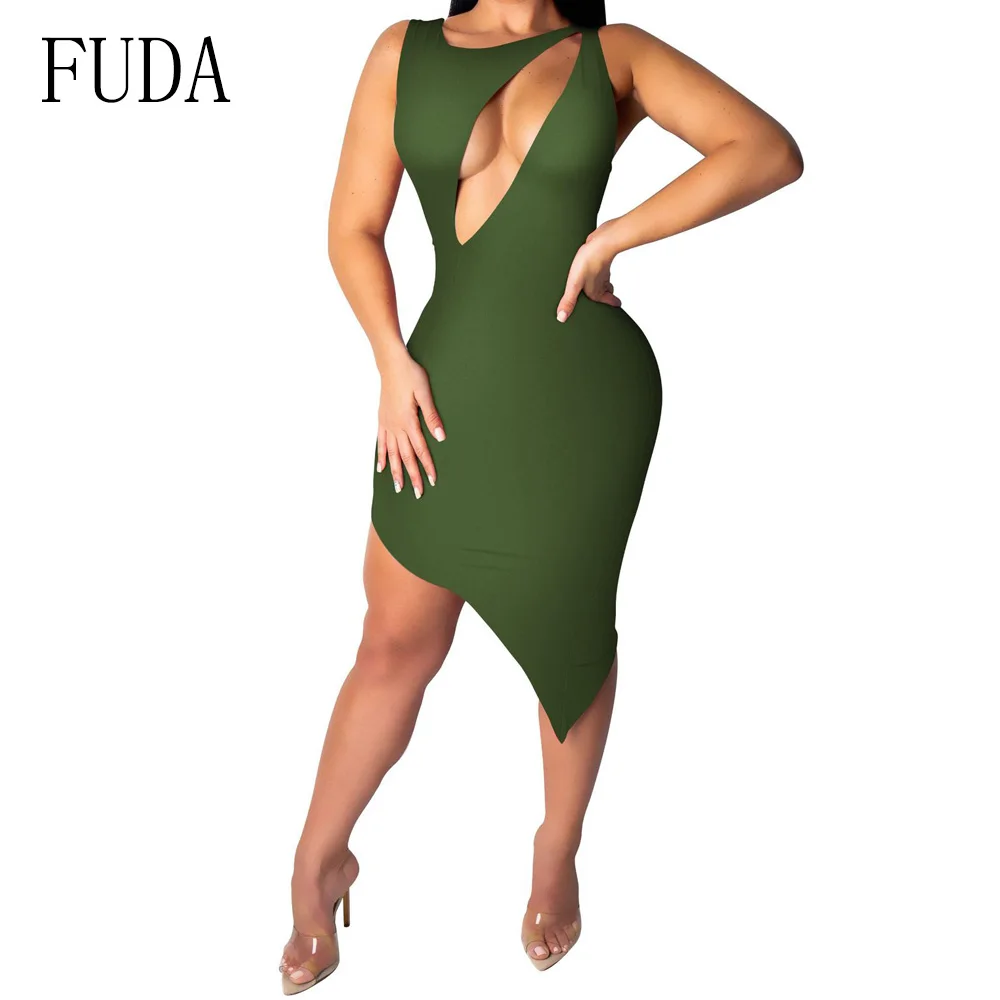 FUDA Hollow Out Summer Dresses Army Green Backless Sleeveless Bodycon Bandage Dress Sexy Night Club Party Women Dress
FUDA Hollow Out Summer Dresses Army Green Backless Sleeveless Bodycon Bandage Dress Sexy Night Club Party Women Dress