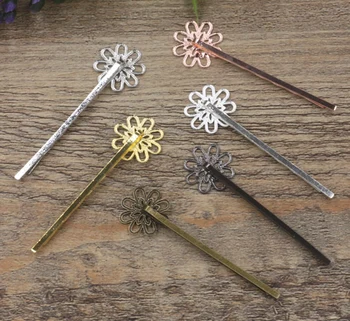 Antique Bronze/Gold/Silver/Black Barrettes Hair Bobby Pin clips with 18mm Flower Tray,Jewelry Findings Accessories 100pcs
Antique Bronze/Gold/Silver/Black Barrettes Hair Bobby Pin clips with 18mm Flower Tray,Jewelry Findings Accessories 100pcs