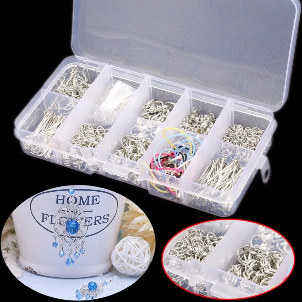 610pcs Jewelry Starter Making Tool Kit Shellhard Handmade DIY Accessories Head Pins Ear Wire Hooks Lobster Claps Chain Beads Box
610pcs Jewelry Starter Making Tool Kit Shellhard Handmade DIY Accessories Head Pins Ear Wire Hooks Lobster Claps Chain Beads Box