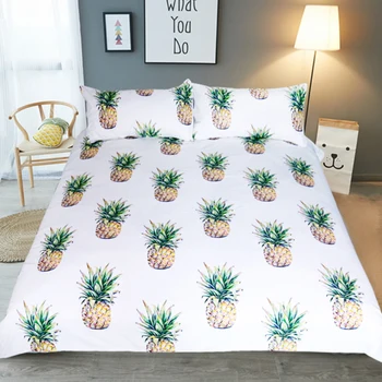 Personality Originality Pastoral Style Pineapple Pattern White Polyester Fiber Fabric Duvet Cover Pillowcase 3 Pcs Set
Personality Originality Pastoral Style Pineapple Pattern White Polyester Fiber Fabric Duvet Cover Pillowcase 3 Pcs Set