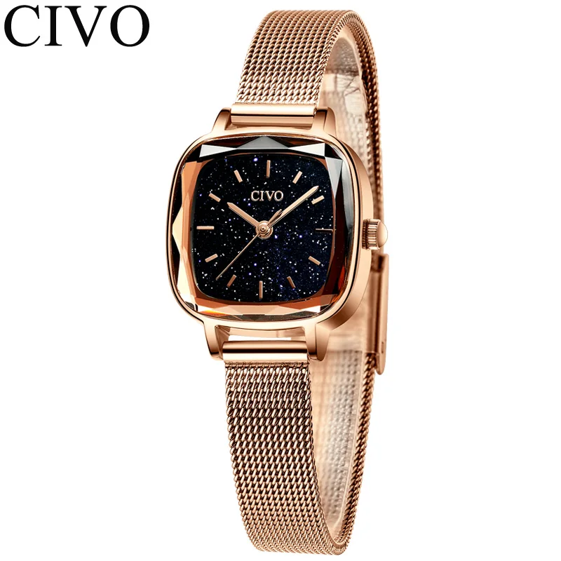 CIVO New Fashion Women Watches Starry Dial Ladies Dress Wrist Watches Steel Strap Waterproof Quartz Clock Gift Relogio Femino
CIVO New Fashion Women Watches Starry Dial Ladies Dress Wrist Watches Steel Strap Waterproof Quartz Clock Gift Relogio Femino