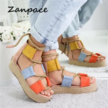 2019 Casual Platform Sandals Gladiator Hemp Large Size 43 High Heels Beach Shoes Cross-tied Fish Mouth Fashion Rome Sandals 
2019 Casual Platform Sandals Gladiator Hemp Large Size 43 High Heels Beach Shoes Cross-tied Fish Mouth Fashion Rome Sandals