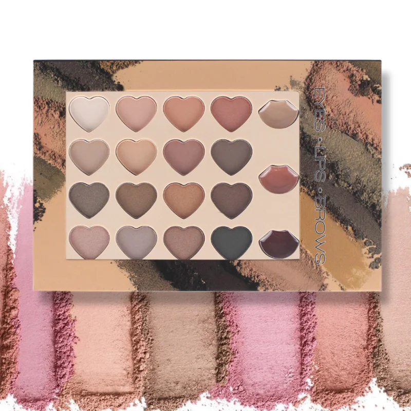 Makeup Set 3 In 1 Multifunction Eyeshadow Lipstick Eyebrow Palette Eyes+Lips+Brows