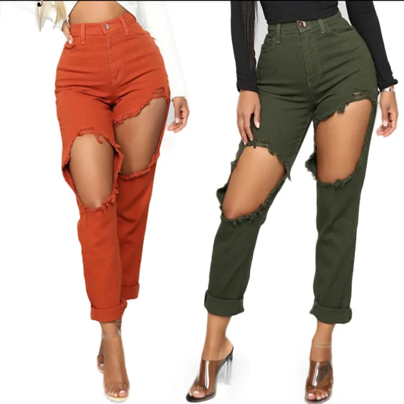 Spring Selling Hot Fashion Holes Ladies Pants Casual High Waist Pants Slim Pants Thin Female Jeans Female Pencil Pants
Spring Selling Hot Fashion Holes Ladies Pants Casual High Waist Pants Slim Pants Thin Female Jeans Female Pencil Pants