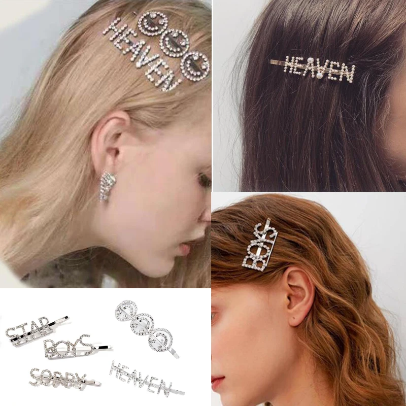 Bling Letters Rhinestone Hairpins Headwear for Women Girls Hair Clips Pins Barrette Tools Hair Accessories
Bling Letters Rhinestone Hairpins Headwear for Women Girls Hair Clips Pins Barrette Tools Hair Accessories