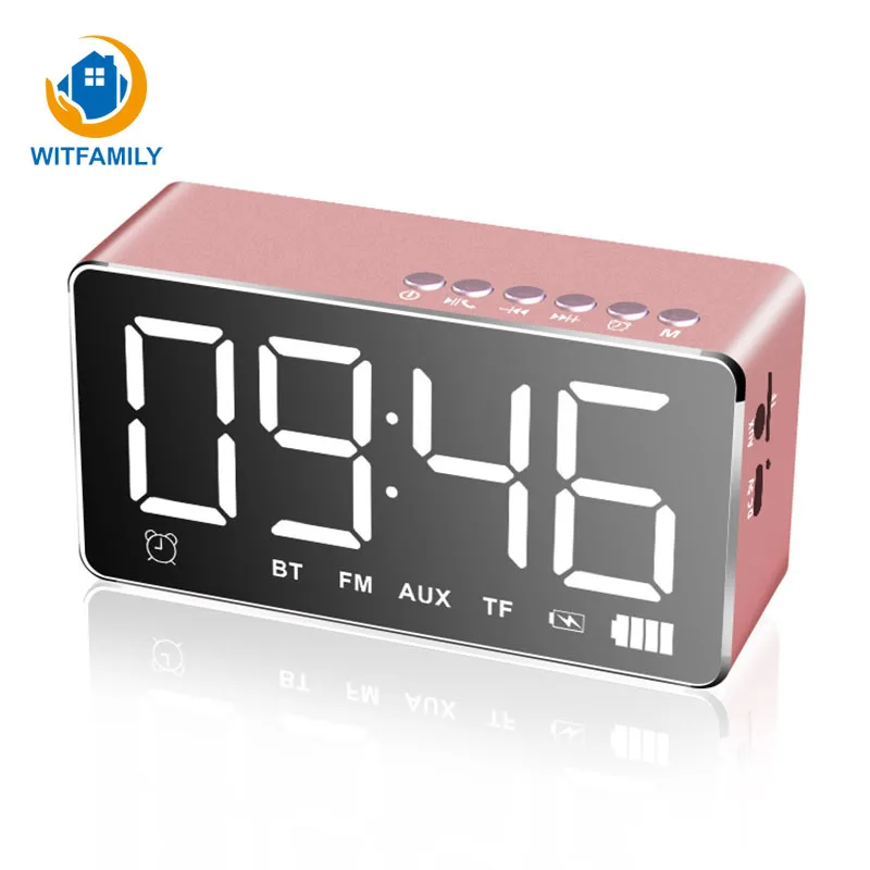 LED Bluetooth Wireless double alarm table clock light dark adjustment FM radio alarm clock of Snooze Function office home Decora
LED Bluetooth Wireless double alarm table clock light dark adjustment FM radio alarm clock of Snooze Function office home Decora