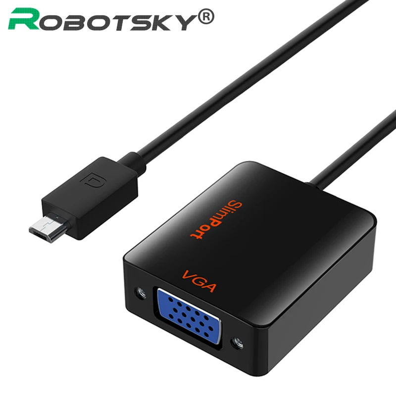 1080P Micro USB HDMI to VGA Adapter Male To Famale Converter Adapter Cable Micro-USB Power for Samsung LG Xiaomi Huawei
1080P Micro USB HDMI to VGA Adapter Male To Famale Converter Adapter Cable Micro-USB Power for Samsung LG Xiaomi Huawei