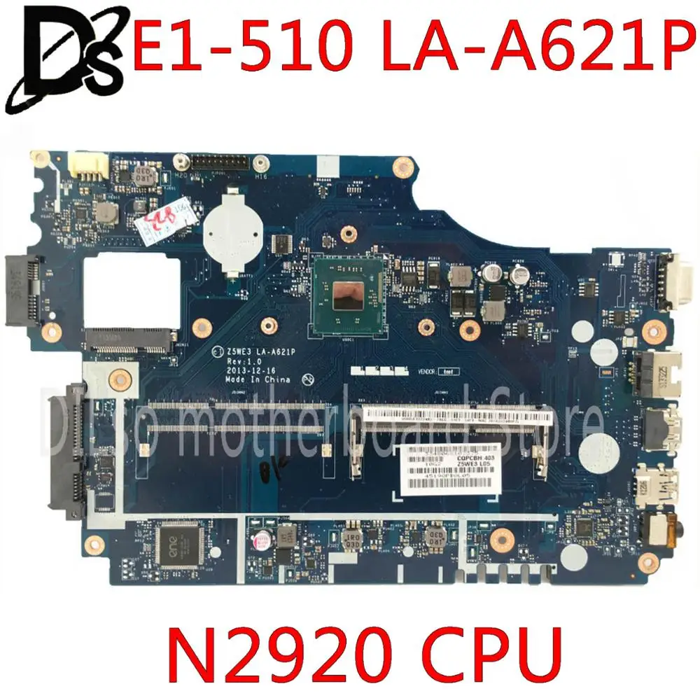 KEFU Z5WE3 LA-A621P материнская плата для Acer aspire E1-510 E1-510G E1-510-2500 ноутбука N2920 ЦП тест работа
