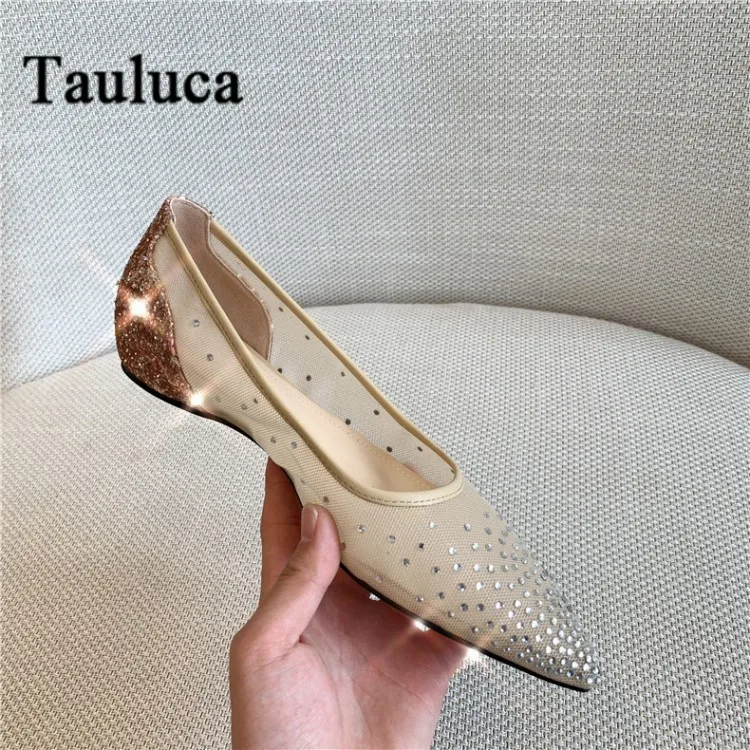 Sexy Women Mesh Rhinestone Wedding Flat Shoes Single Evening Shoes Female Summer Korean Breathable Sequins Flat Pointed Toe Shoe
Sexy Women Mesh Rhinestone Wedding Flat Shoes Single Evening Shoes Female Summer Korean Breathable Sequins Flat Pointed Toe Shoe