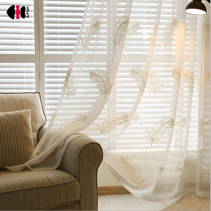 Brief Feathers Embroidery Voile Curtains Nets White Blue Study Bedroom Window Drapes 1 Panel Custom Made Gauze Tulle WP345C
Brief Feathers Embroidery Voile Curtains Nets White Blue Study Bedroom Window Drapes 1 Panel Custom Made Gauze Tulle WP345C
