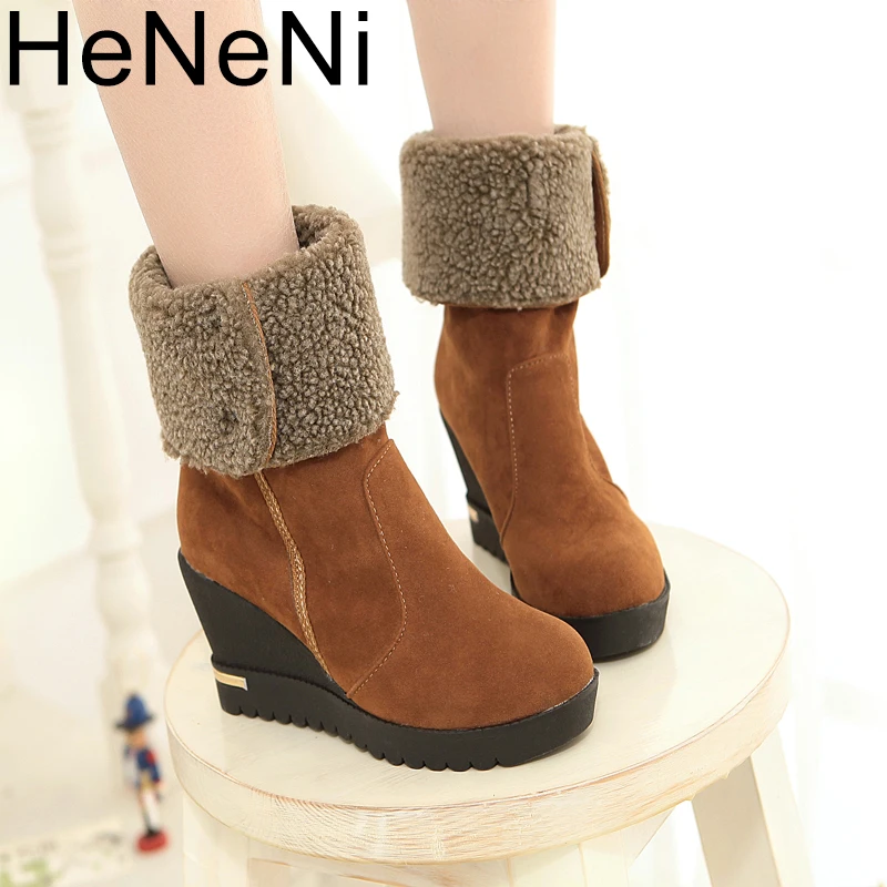 Women's Boots Ladies Winter Round Toe Shoes Wedges heels bota Flock Warm Martin Slip-On Snow Boots PU Leather Short Bootie
Women's Boots Ladies Winter Round Toe Shoes Wedges heels bota Flock Warm Martin Slip-On Snow Boots PU Leather Short Bootie