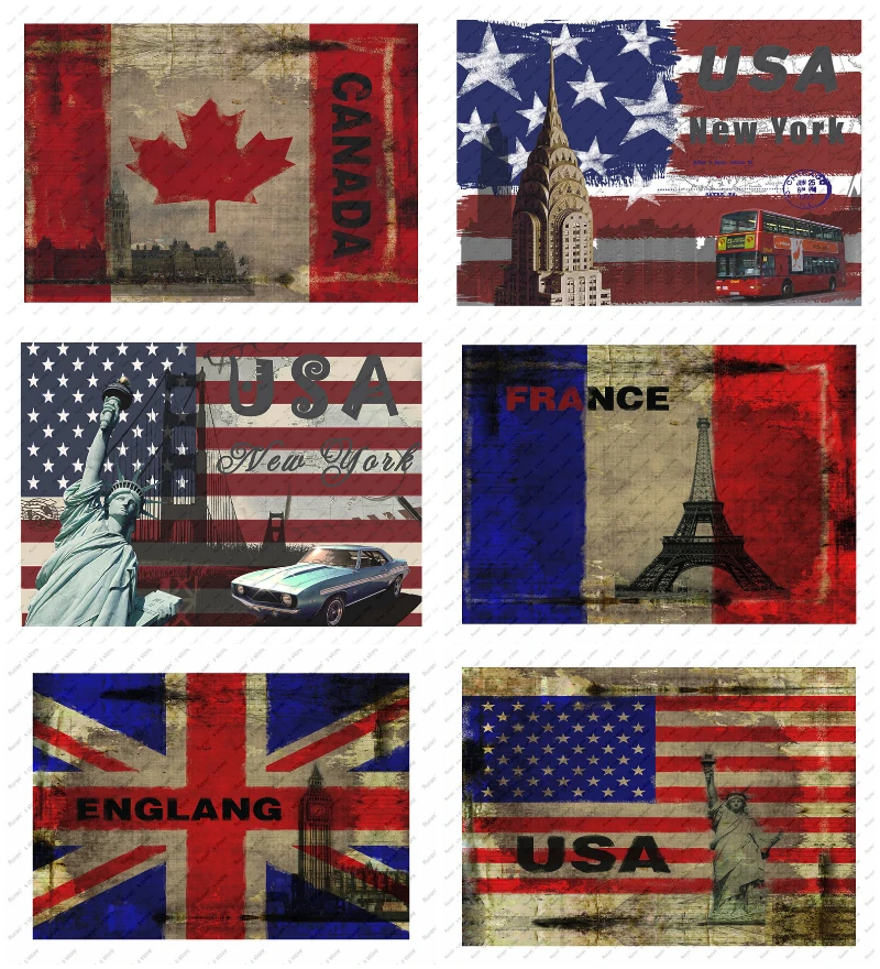 France Canada United Kingdom Buildings& Flag White Kraft Paper Landscape Poster Modern Decorative Paintings/walla sticker/
France Canada United Kingdom Buildings& Flag White Kraft Paper Landscape Poster Modern Decorative Paintings/walla sticker/