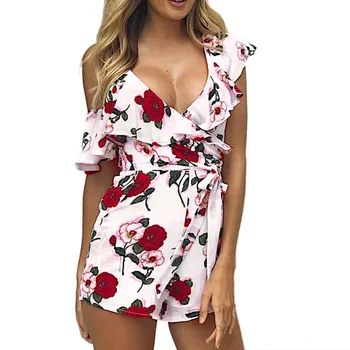 2019 MAXIORILL NEW Women Deep-V Playsuit Floral Print Strapless Bandage Pullover Siamese Jumpsuit самские брюки Wholesale T3 
2019 MAXIORILL NEW Women Deep-V Playsuit Floral Print Strapless Bandage Pullover Siamese Jumpsuit самские брюки Wholesale T3