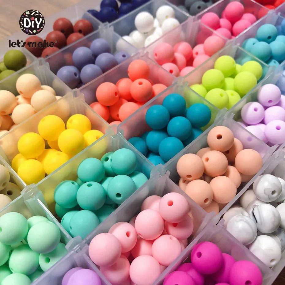 Let's Make Silicone Round Beads Baby Products 12mm 60pc Safe Food Grade Silicone Baby Teething Beads DIY Beads Making Bracelets
Let's Make Silicone Round Beads Baby Products 12mm 60pc Safe Food Grade Silicone Baby Teething Beads DIY Beads Making Bracelets