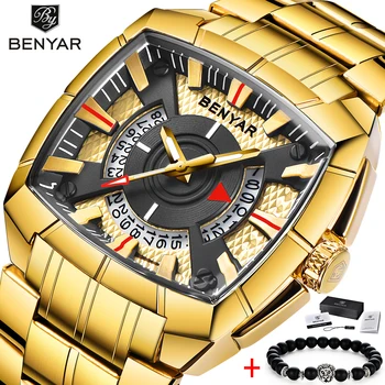 BENYAR Men's Watches Gold Business Waterproof Man Quartz Watch Men Brand Luxury Date Clock Male Stainless Steel Wristwatch 2019
BENYAR Men's Watches Gold Business Waterproof Man Quartz Watch Men Brand Luxury Date Clock Male Stainless Steel Wristwatch 2019