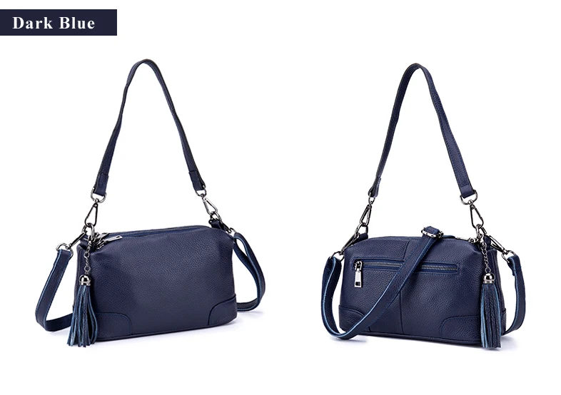 Lomelobo Women Messenger Bag Genuine Leather Ladies Shoulder Bags Handbag Female Hobos Bag Litchi Pattern +Tassel Crossbody Bags HBL5555 Details (17)