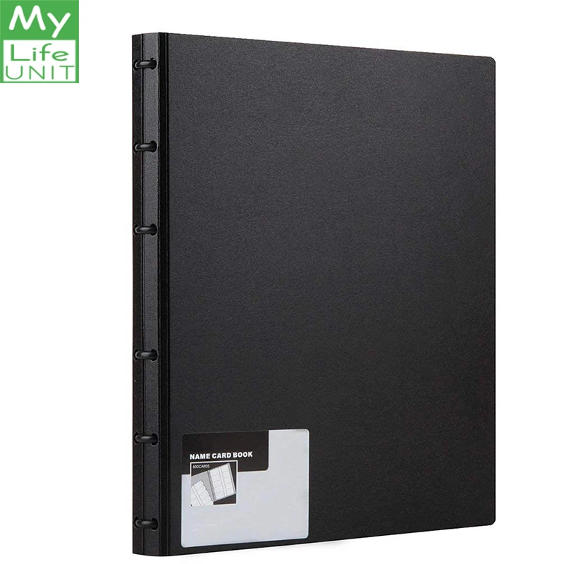 MyLifeUNIT Business Card Book PVC Plastic Name Card Holder Book with 600 Business Cards Capacity (Black)
MyLifeUNIT Business Card Book PVC Plastic Name Card Holder Book with 600 Business Cards Capacity (Black)