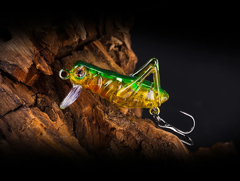 40Mm 3G Grasshopper Insects Fishing Lures Flying Wobbler Lure Hard