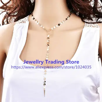 120pcs/lot Women Retro Golden Geometry Wafer Sequins Pendants Charm Double Snake Chain Necklaces Clavicle Chain Necklace Jewelry
120pcs/lot Women Retro Golden Geometry Wafer Sequins Pendants Charm Double Snake Chain Necklaces Clavicle Chain Necklace Jewelry