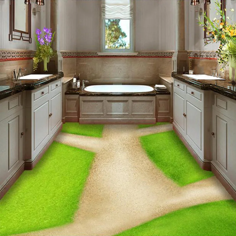 Bathroom Green Meadow Small Road 3D Floor Mural PVC Self-adhesive Waterproof Vinyl Mural Wall Paper Custom 3D Flooring Wallpaper
Bathroom Green Meadow Small Road 3D Floor Mural PVC Self-adhesive Waterproof Vinyl Mural Wall Paper Custom 3D Flooring Wallpaper