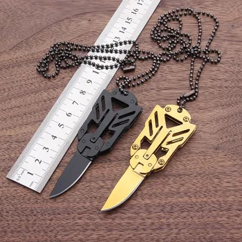 

Necklace EDC knives for survival Multi tool Defensive Knife Keychain folding knife for camping outdoor self-defense weapon tools