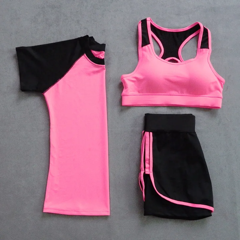 2019 Summer Women Set Skirt And Blouse Garment 3 Suit Short Sleeve T Shirt+Bra+Fitness Quick Drying False Two Shorts Tracksuit
2019 Summer Women Set Skirt And Blouse Garment 3 Suit Short Sleeve T Shirt+Bra+Fitness Quick Drying False Two Shorts Tracksuit