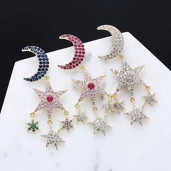 Moon and Stars Tassel Design Earrings Fashion Young Women Lady`s Jewelry High Quality Brass AAA Zircon XIUMEIYIZU New
Moon and Stars Tassel Design Earrings Fashion Young Women Lady`s Jewelry High Quality Brass AAA Zircon XIUMEIYIZU New