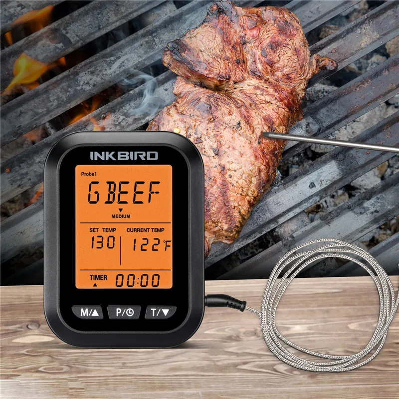 Inkbird ICT-2P LCD Display BBQ Thermometer with 2 Probes for Oven Smoker Grilling Cooking BBQ
Inkbird ICT-2P LCD Display BBQ Thermometer with 2 Probes for Oven Smoker Grilling Cooking BBQ