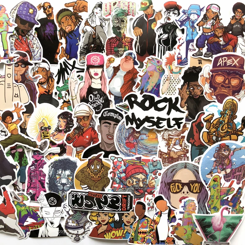 48pcs Rock and Roll Hip Hop Punk Band Music Stickers for Phone Laptop Skateboard Ski Snowboard Bicycle Bike Luggage Car Sticker
48pcs Rock and Roll Hip Hop Punk Band Music Stickers for Phone Laptop Skateboard Ski Snowboard Bicycle Bike Luggage Car Sticker