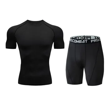 New men's suit T-shirt fitness sportswear compression short-sleeved shorts suit bottoming shirt MMA Crossfit fitness suit
New men's suit T-shirt fitness sportswear compression short-sleeved shorts suit bottoming shirt MMA Crossfit fitness suit