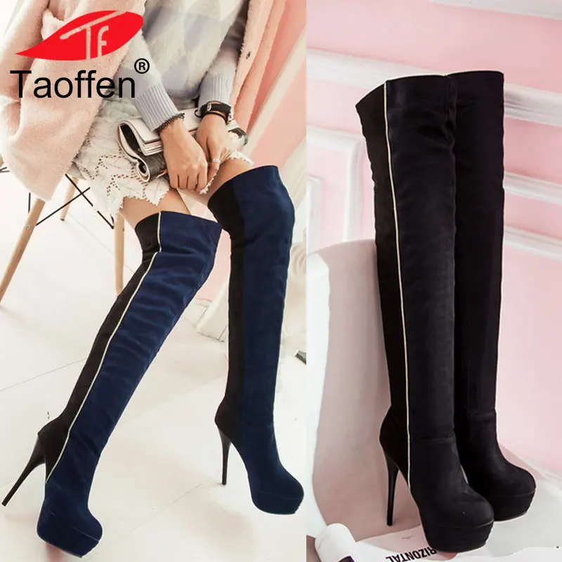 TAOFFEN Plus Size 31-46 Black Suede Thigh High Boots Women Shoes Over the Knee Boots Sexy Chunky Heel High Boots Winter Shoes
TAOFFEN Plus Size 31-46 Black Suede Thigh High Boots Women Shoes Over the Knee Boots Sexy Chunky Heel High Boots Winter Shoes