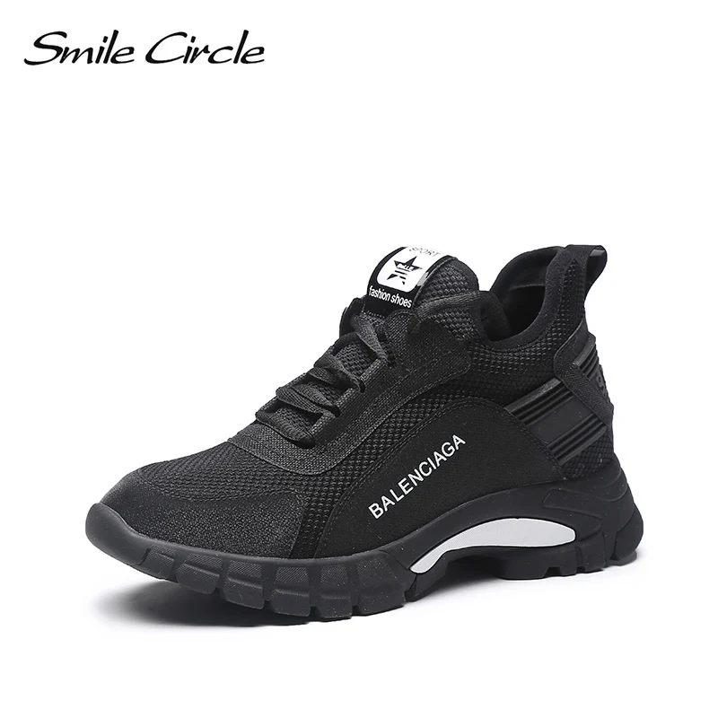Smile Circle 2019 spring Chunky Sneakers Women Flat Shoes Lace-up breathable Mesh casual shoes Thick bottom Shoes black
Smile Circle 2019 spring Chunky Sneakers Women Flat Shoes Lace-up breathable Mesh casual shoes Thick bottom Shoes black
