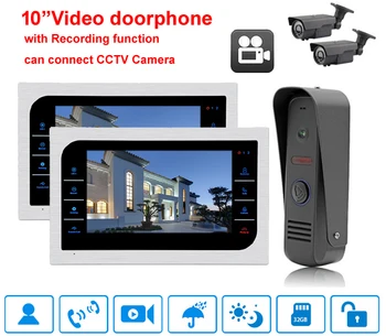 New Arrival 10'' Video Door Phone Intercom System Support SD Card Recording & Picture Memory Touch Key Indoor Monitor with ring
New Arrival 10'' Video Door Phone Intercom System Support SD Card Recording & Picture Memory Touch Key Indoor Monitor with ring