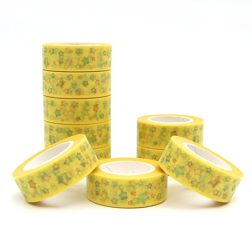 10m*15mm Creative Color Star Washi Tape DIY Decorative Tape Color Paper Office Adhesive Stationery Masking Tape Sticker 1 PCS
10m*15mm Creative Color Star Washi Tape DIY Decorative Tape Color Paper Office Adhesive Stationery Masking Tape Sticker 1 PCS