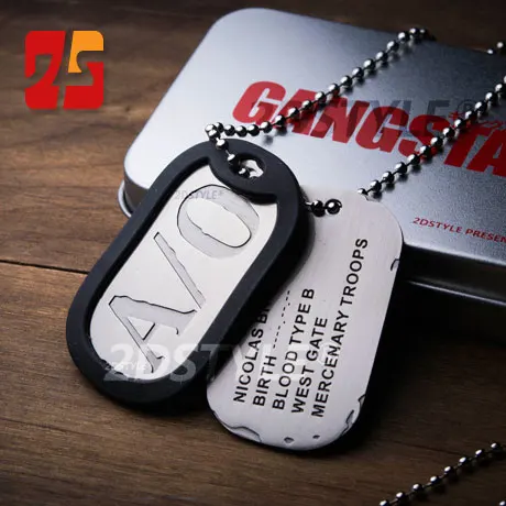 Gangsta A/0 Dog Tag Nicolas Brown Mercenary Necklace Pendant Gangsta Costume Titanium Steel Chain Gangsta S/0 S/5 Dog Tag
Gangsta A/0 Dog Tag Nicolas Brown Mercenary Necklace Pendant Gangsta Costume Titanium Steel Chain Gangsta S/0 S/5 Dog Tag