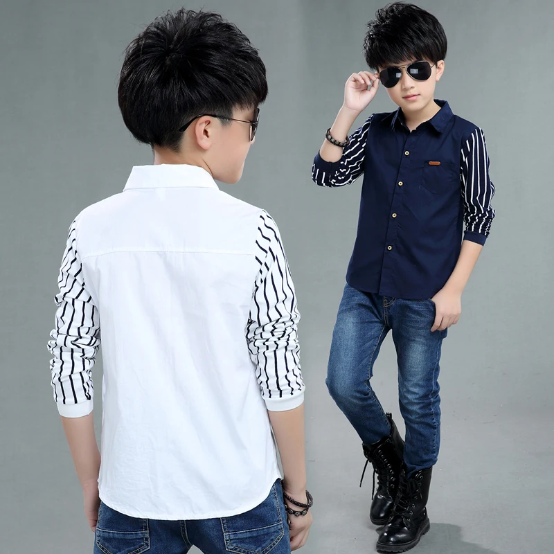 2019 Boys Shirts Autumn Children's Clothes Stripe Long Sleeve Turn-down Collar Boy Shirts For Boys Big Kids Causal Shirts Tops
2019 Boys Shirts Autumn Children's Clothes Stripe Long Sleeve Turn-down Collar Boy Shirts For Boys Big Kids Causal Shirts Tops