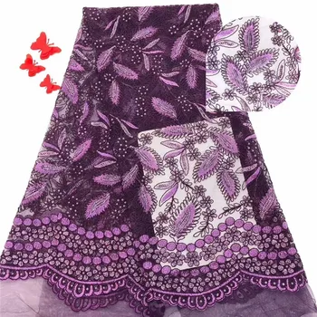 2019 Latest French Embroidered Tulle Lace Purple Color Africa Sequins Mesh Lace Fabric Sewing for Party Wedding Dress
2019 Latest French Embroidered Tulle Lace Purple Color Africa Sequins Mesh Lace Fabric Sewing for Party Wedding Dress