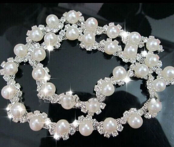 5Yard/lot Sparkling Crystal Glass Rhinestone Pearl Bridal Trim Fashion Chain Silver 1.2cm
5Yard/lot Sparkling Crystal Glass Rhinestone Pearl Bridal Trim Fashion Chain Silver 1.2cm