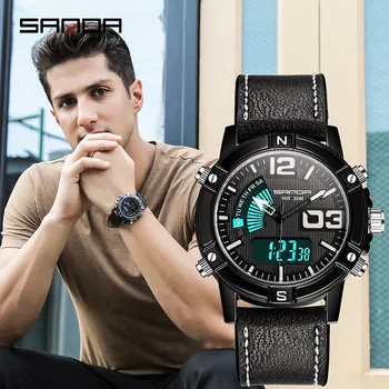 New Watch Male Students Adolescent Male Han Edition Leather Watch Waterproof Luminous Sports Men Tide Electronic Digital Watch
New Watch Male Students Adolescent Male Han Edition Leather Watch Waterproof Luminous Sports Men Tide Electronic Digital Watch