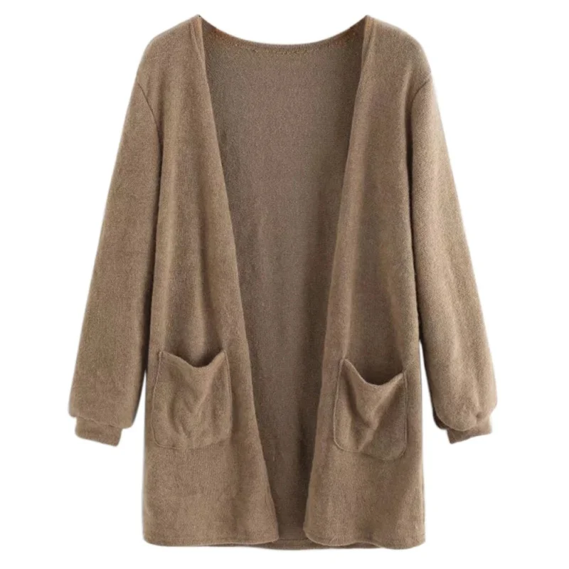 Autumn Swtear Cardigan Long Sleeve Tops Shirts Fashion Women Female Knitting Loose Long Cardigan Pocket Outwear For Women
Autumn Swtear Cardigan Long Sleeve Tops Shirts Fashion Women Female Knitting Loose Long Cardigan Pocket Outwear For Women