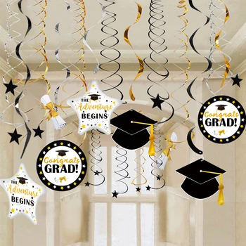 Gold Silver Graduation Party Decoration Kits High School Party Hanging Swirls With Congrats Grad 2019 Black Star Decorations
Gold Silver Graduation Party Decoration Kits High School Party Hanging Swirls With Congrats Grad 2019 Black Star Decorations