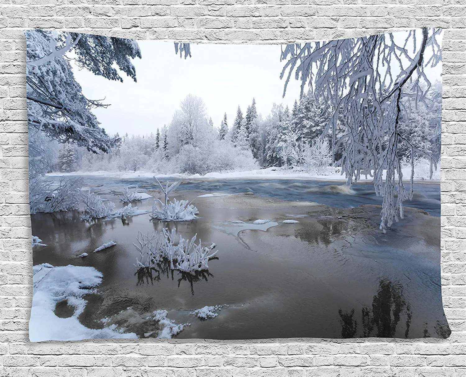 Winter Tapestry Nordic Snow Nature Lake Idyllic Finland Icy Cold Forest Scandinavian Landscape Wall Hanging for Living Room
Winter Tapestry Nordic Snow Nature Lake Idyllic Finland Icy Cold Forest Scandinavian Landscape Wall Hanging for Living Room