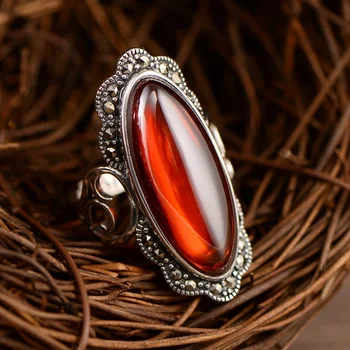 Real Pure Silver 925 Rings Designer Jewelry Luxury Big Rings For Women Natural Garnet Elegant Fine Jewelry Bijoux Femme
Real Pure Silver 925 Rings Designer Jewelry Luxury Big Rings For Women Natural Garnet Elegant Fine Jewelry Bijoux Femme