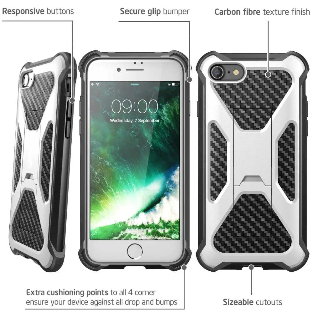 FastDeng Luxury Carbon Fiber Texture Case For iPhone 7 8 Dual-layer Rugged Back With Built-in Kickstand For iPhone 7plus 8plus X
FastDeng Luxury Carbon Fiber Texture Case For iPhone 7 8 Dual-layer Rugged Back With Built-in Kickstand For iPhone 7plus 8plus X