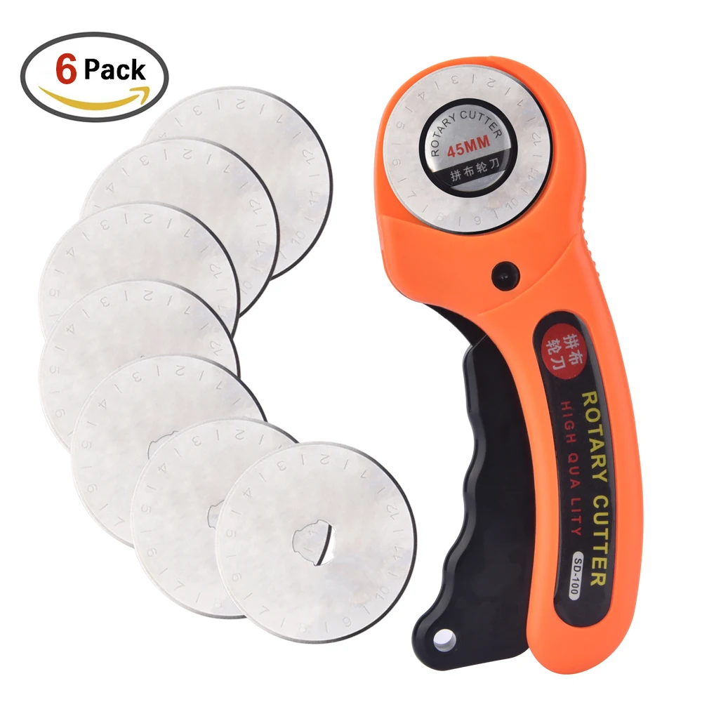 45mm Quilters Rotary Cutter Circular Cut Premium Cutting Craft Tool Sewing Fabric Cutting Machine Handcraft DIY Leather Tools
45mm Quilters Rotary Cutter Circular Cut Premium Cutting Craft Tool Sewing Fabric Cutting Machine Handcraft DIY Leather Tools